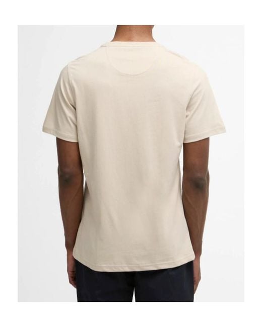 Barbour Natural Short Sleeve Crewneck T-Shirt for men