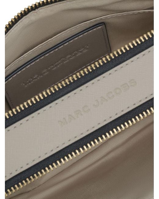 Marc Jacobs Gray The Snapshot Logo Plaque Crossbody Bag