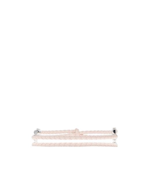 Bottega Veneta White Braided Design Bracelet for men