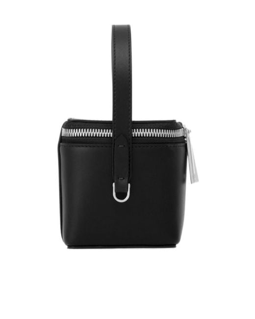 Ferragamo Black Ferragamo Micro Zip-Around Mini Bucket Bag