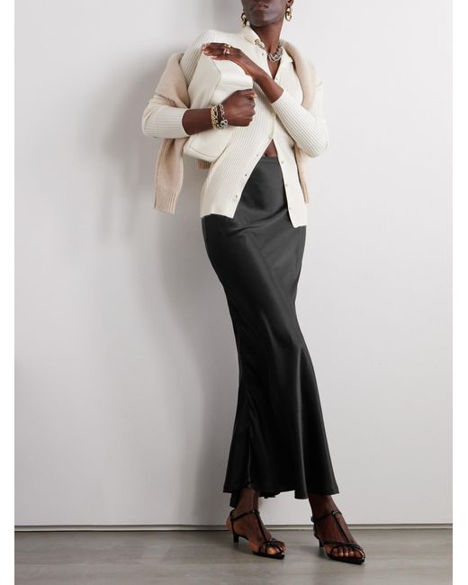 Dodo Bar Or Black Satin Maxi Skirt