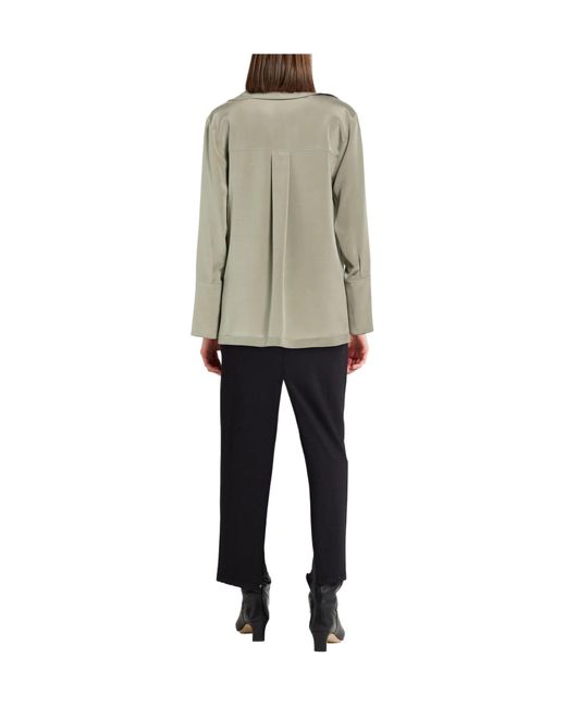 Max Mara Gray Solid Color Tops