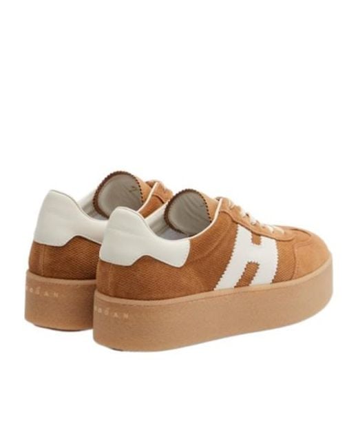 Hogan Brown Platform Sneakers