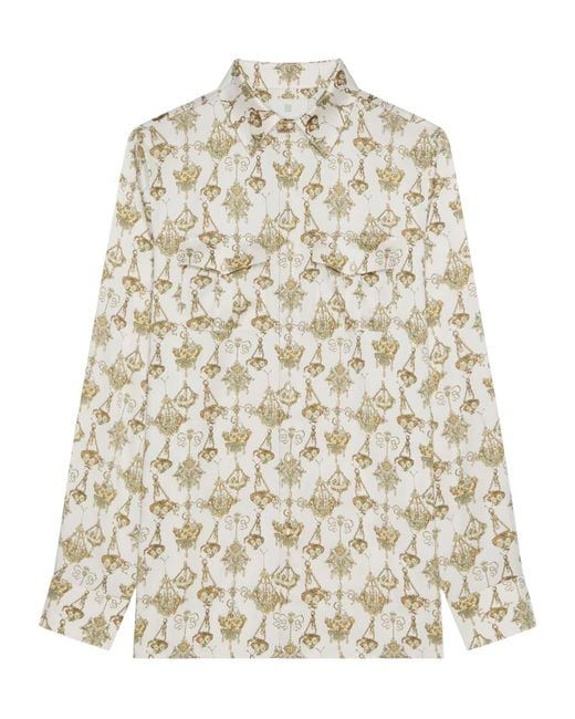Givenchy Natural Chandelier Printed Long-Sleeved Shirt for men