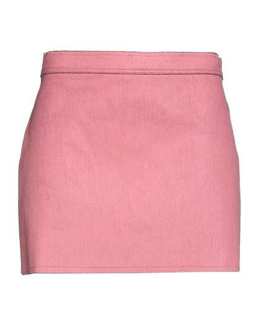 Rick Owens Pink Denim Skirt