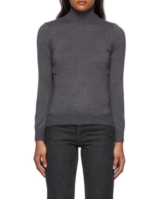 A.P.C. Blue Roll-Neck Fitted Sweater