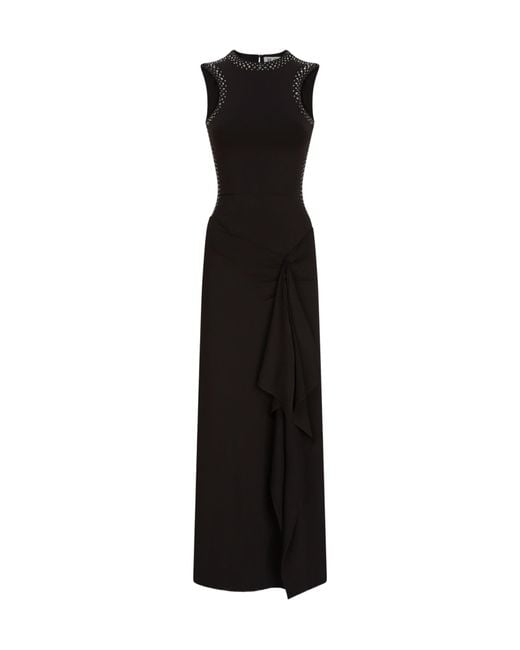 The Attico Black The Embellished Midi Dress