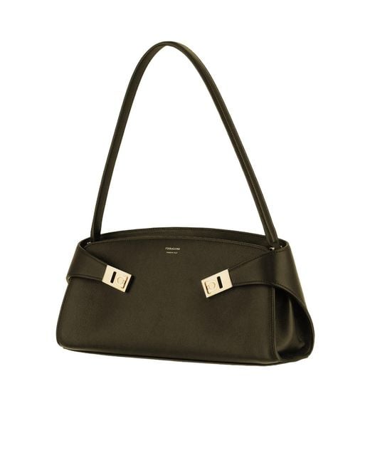 Ferragamo Metallic Hug Horizontal Shoulder Bag