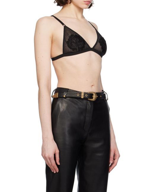 Dolce & Gabbana Black Triangle Cup Lace Bra