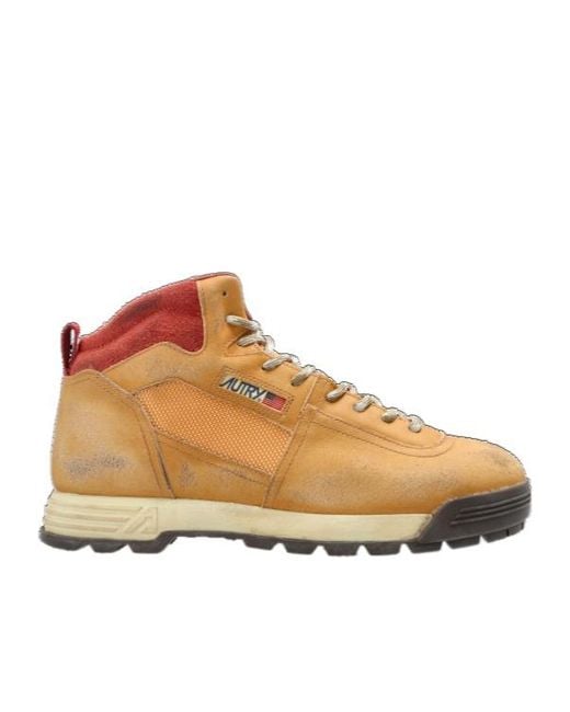 Autry Brown Malga Mid Trekking Boots for men