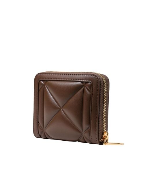 Moschino Brown Zip-Around Wallet