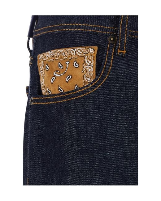 Jacob Cohen Blue Western Straight-Leg Jeans for men