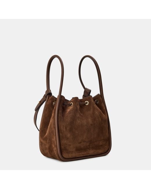 Prada Brown Suede Bucket Bag