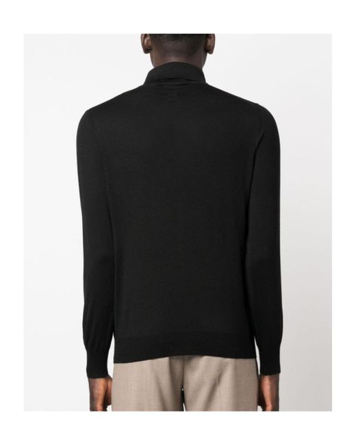 Lardini Black Roll-Neck Knitted Jumper for men