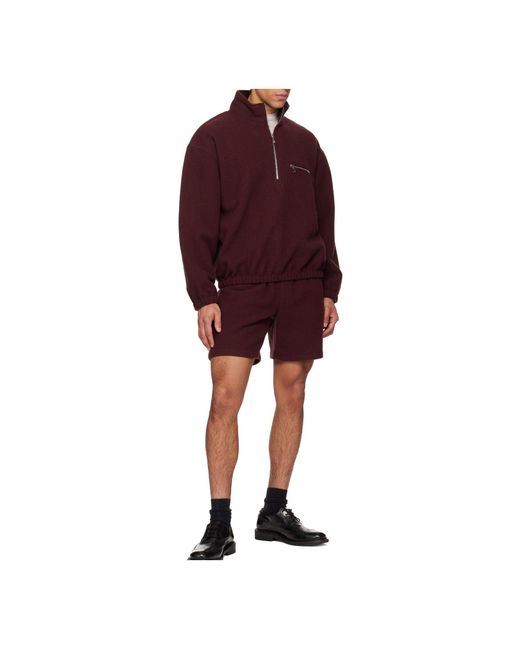 Rier Red Wool Fleece Sweatshirt for men