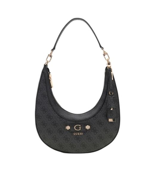 Guess Black Lindsey Hobo Bag