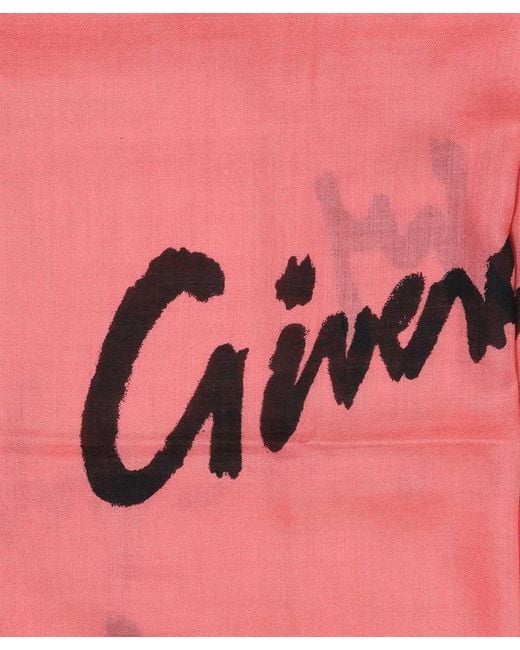Givenchy Red Logo Scarf