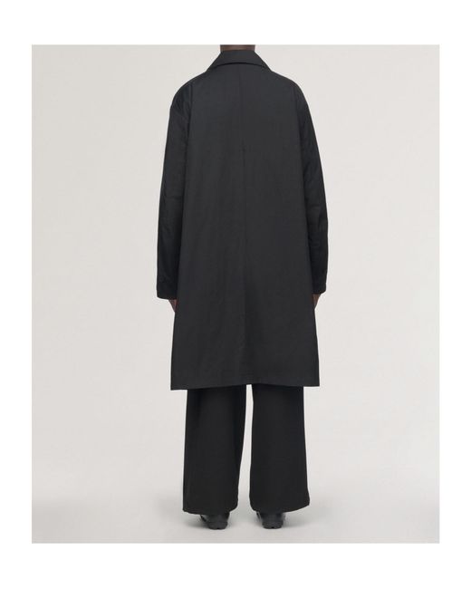 Y-3 Black Spun Twill Cabban Coat for men