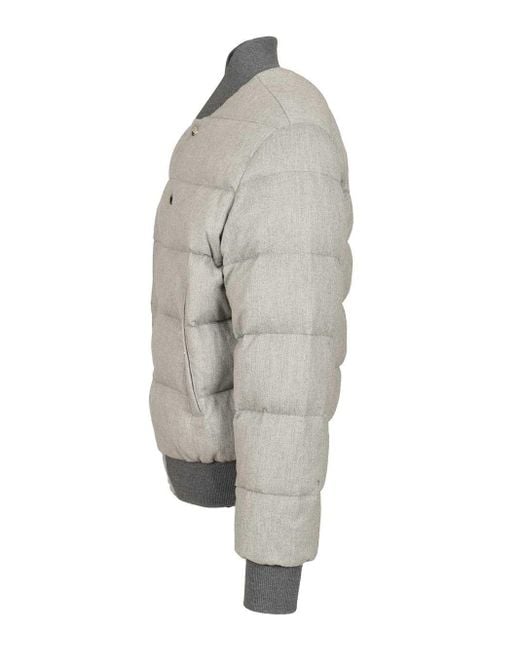 Dolce & Gabbana Gray Reversible Padded Jacket for men