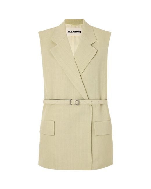 Jil Sander Natural Lapel Vest