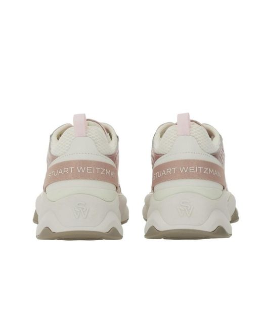 Stuart Weitzman Gray Round-Head Sneakers