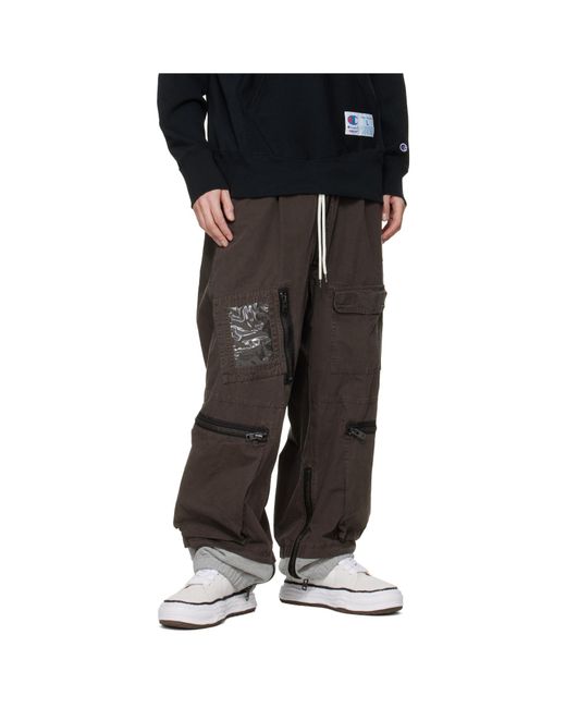 Maison Mihara Yasuhiro Brown Drawstring Cargo Casual Pants for men