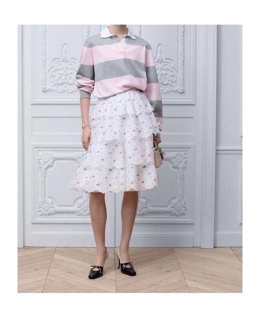 Dior Gray Marinière Long-Sleeved Polo Shirt