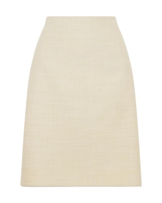 Calvin Klein Natural Lunas Wool Midi Skirt