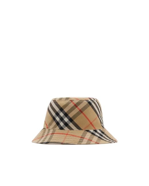 Burberry Natural Reversible Gabardine Bucket Hat for men