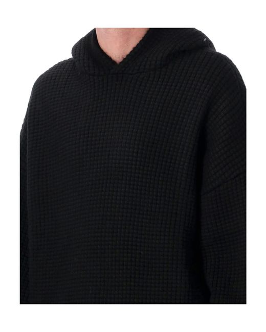 Fear Of God Black Heavy Waffle 90S Hoodie for men