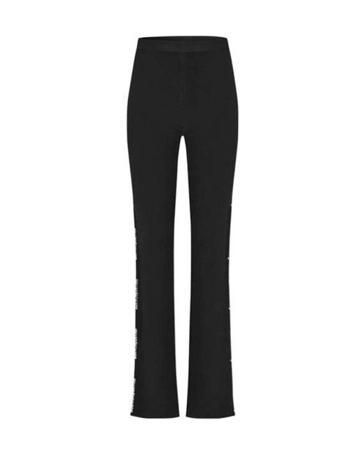 Alexander Wang Black Jacquard Logo Casual Pants
