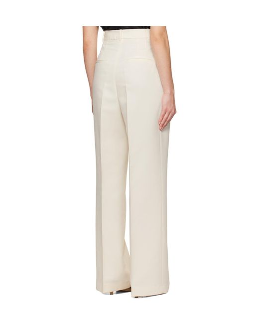 Rohe Natural High-Waisted Pleated Casual Pants