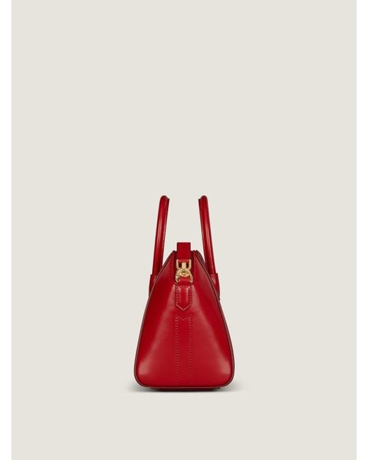 Givenchy Red Antigona Mini Top Handle Bag