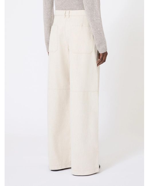Max Mara White 'S Armony Straight-Leg Cargo Pants