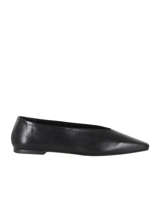 Aeyde Black Pointed Flat Shoes