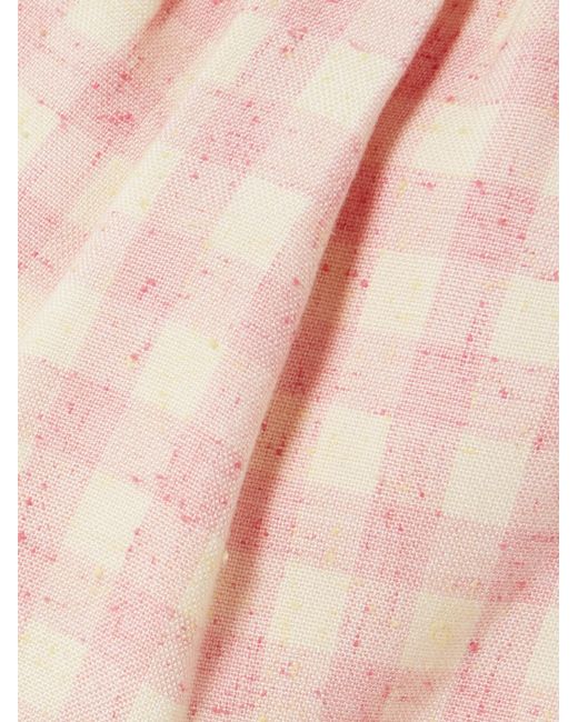 ShuShu/Tong Pink Plaid Suspender Dress