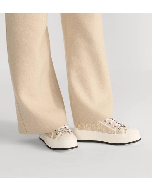 Dior White Christian Walk'N' Platform Sneakers
