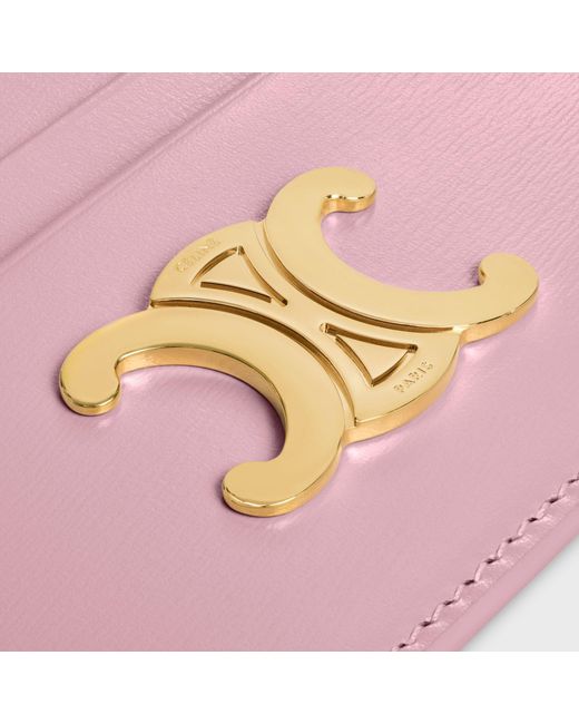 Céline Pink Card Holder Triomphe