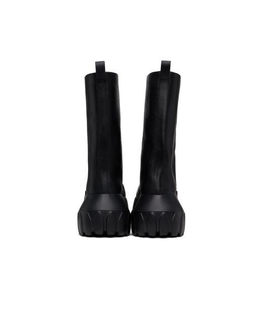 Rick Owens Black Hollywood Flared Mega Tractor Boots for men