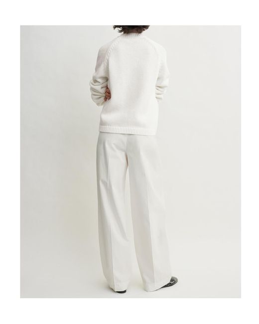 Totême White Hammered Button Cotton Cardigan