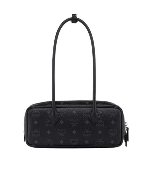 MCM Black Aren Visetos Shoulder Bag