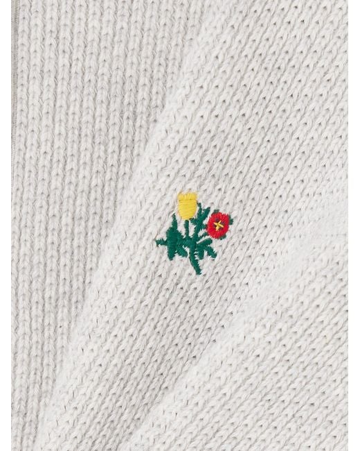 Aimé Leon Dore White Embroidered Cotton Sweatshirt