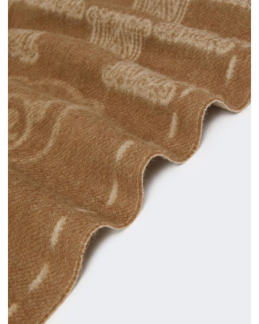 Max Mara Natural Wsteddy Fringed Edge Scarf