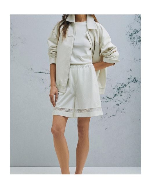 Marella White Lightweight Poplin Shorts