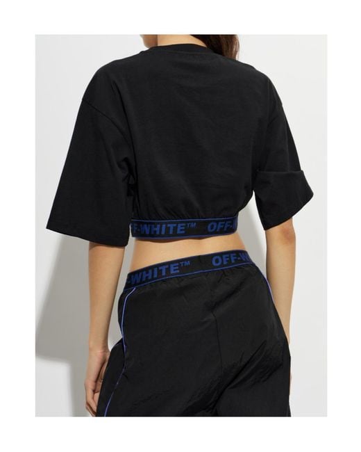 Off-White c/o Virgil Abloh Black Cropped T-Shirt