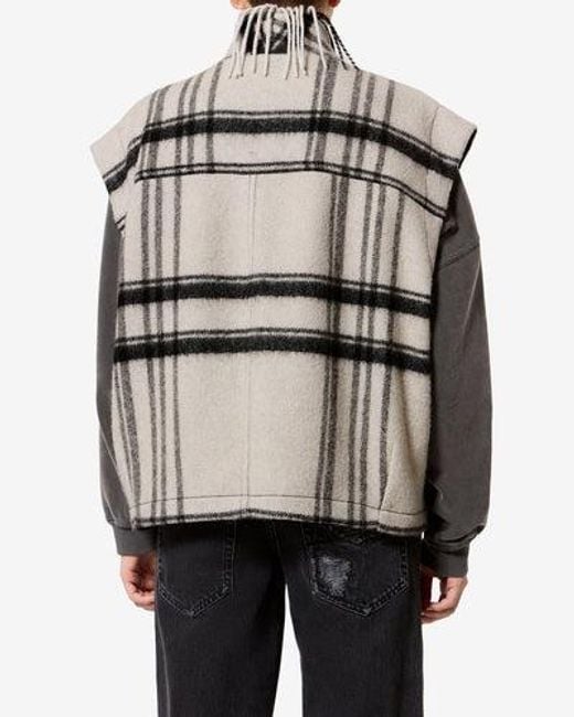 Isabel Marant Gray Fringed Sleeveless Vest