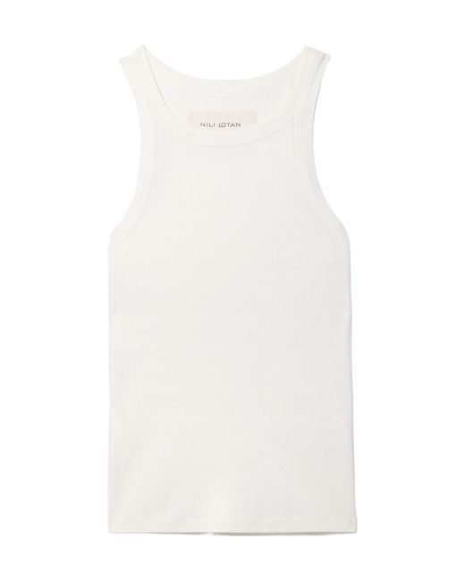 Nili Lotan White Crew Neck Vest