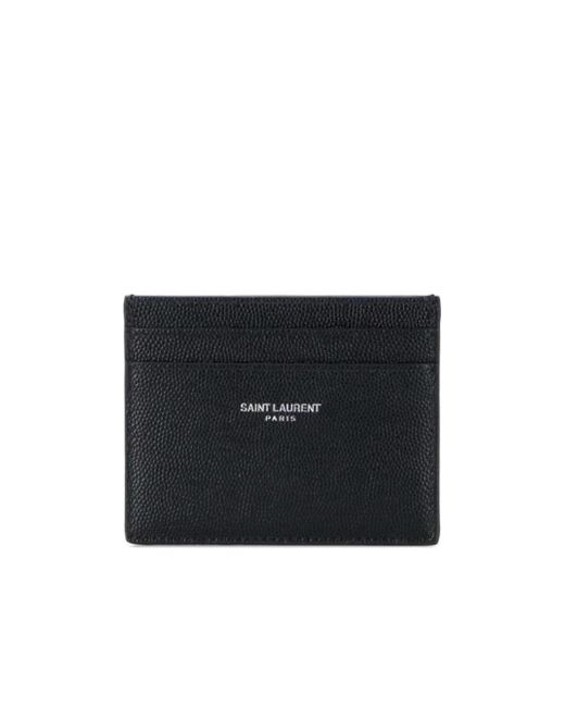 Saint Laurent Black Logo Printed Cardholder for men