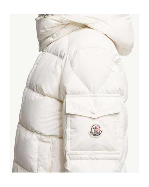 Moncler Gray Maya Hooded Short Down Jacket