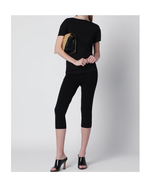 Jacquemus Black Draped Cut-Out Back T-Shirt